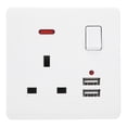 thumbnail image 3 of Charging Wall Plate, Wall Outlet PC+Copper AC100-250V 13A  For Mobile Phones Tablets USB Devices For Homes Offices Workplaces, 3 of 8