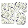 thumbnail image 1 of ABPHQTO Lavanda Acuarela Juego de alfombras de baño de 3 piezas Alfombra de baño Contour Mat y cubierta de tapa de inodoro, 1 of 1