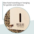thumbnail image 5 of Wildlife Friend I Bee Hotel Insect Hotel - 29.5 x 28 x 10 cm - untreated, Solid Wood bee House for Bees, Ladybugs & lacewings - Hanging Insect House & Nesting aid, 5 of 6