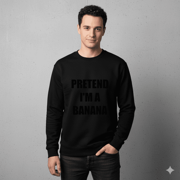 Banana Pretend Funny Easy Halloween Costume Snack Lover Sweatshirt, up to size 5XL