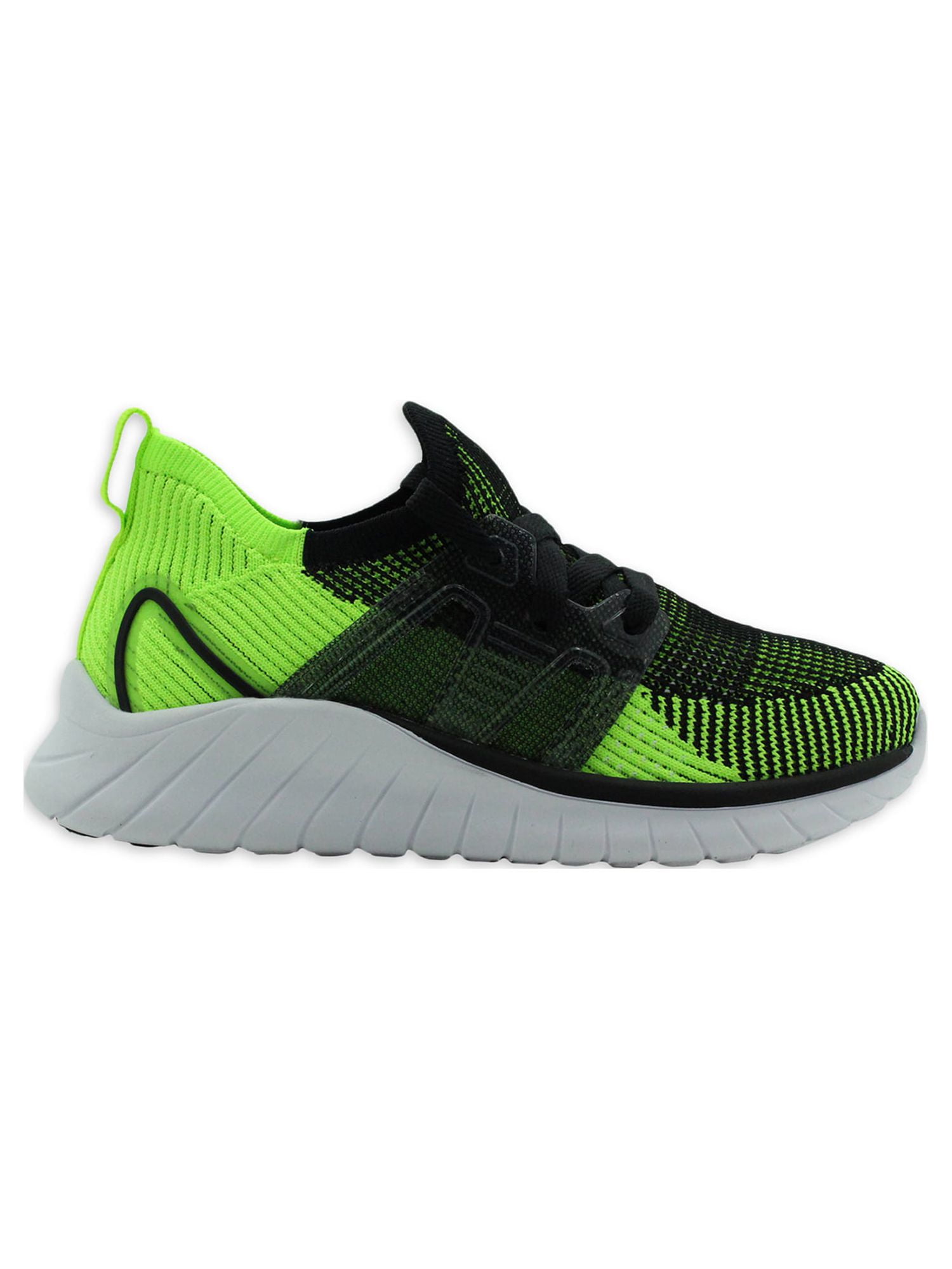 Athletic Works Little and Big Boys Knit Cage Athletic Sneakers, Sizes 13-6