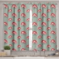 thumbnail image 2 of Ambesonne Floral Valance & Curtain, Abstract Flowers Striped, 55"x45", Dark Coral Pale Teal, 2 of 7