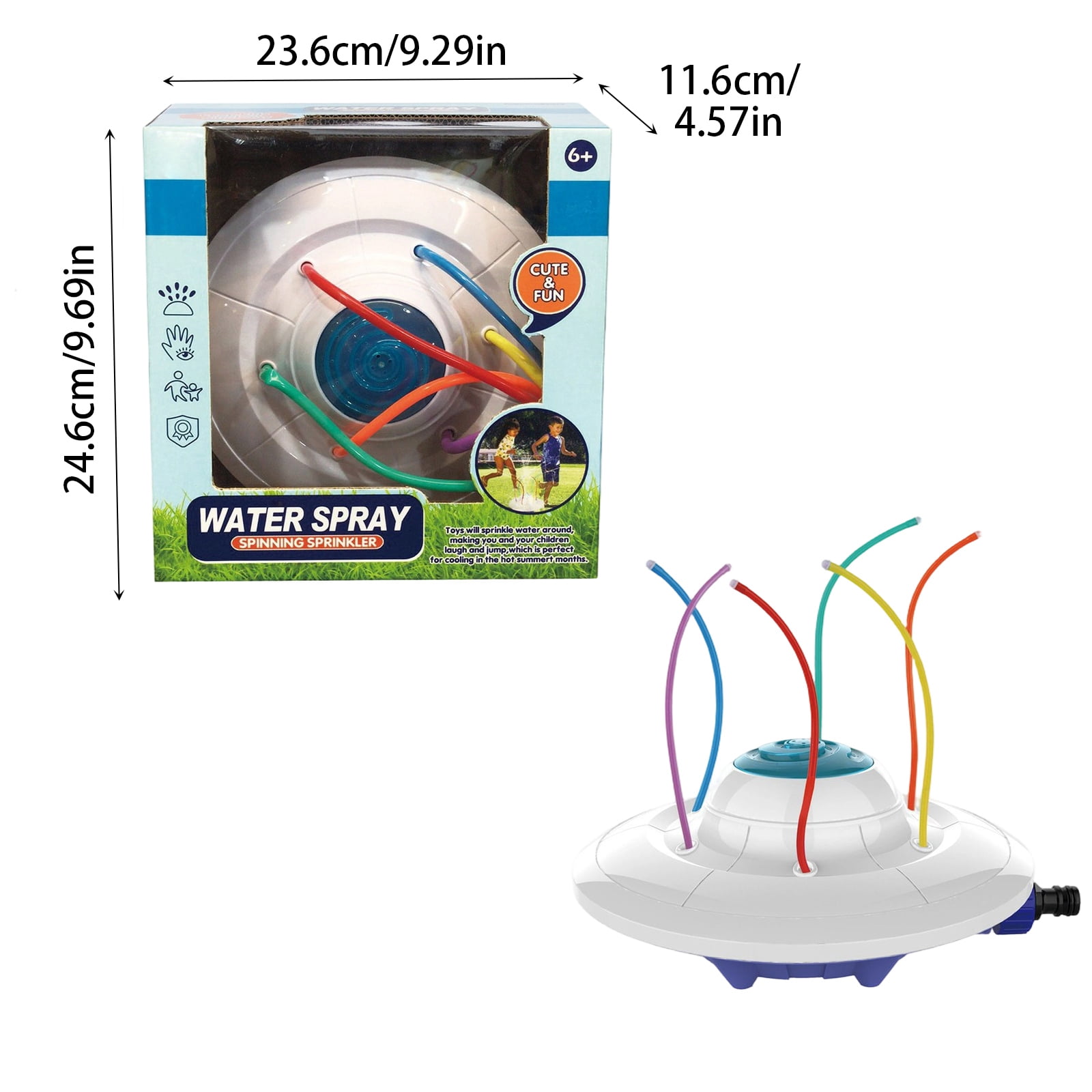 Sprinkler for Yard, Rotating Garden Water Sprinkler with Insect Flower Design, Outdoor Summer Lawn Water Play for Backyard Fun, Birthday Gift