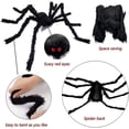 thumbnail image 2 of Halloween Decorations Spider Web,Fake Spider with Triangular Huge Spider Web for Indoor Outdoor Halloween Decorations,Holiday Party Yard Halloween Decorations Haunted House Décor, 2 of 7
