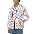 thumbnail image 3 of Honeii Red Blue Polka Dots Print Hoodies for Men, Pullover & Full Zip, Breathable Zip up Hoodie, Sweatshirt-3X-Large, 3 of 5