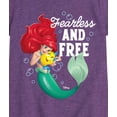 thumbnail image 3 of Disney Princess - Ariel and Flounder Fearless and Free - Girls Fitted Short Sleeve T-Shirt, 3 of 5