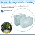 thumbnail image 4 of 8 Piezas Surtido de Bolsas de Almacenamiento de Viaje Bolsas de Almacenamiento de Equipaje de Capacidad para Empacar Ropa Cuadrada Ropa Interior CosméTicos Viajes,D, 4 of 5