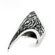 thumbnail image 1 of Anillo de armadura tallado de acero inoxidable con joyería vintage personalizada, anillo de moda para hombres, 1 of 5