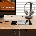 thumbnail image 3 of Rotatable Cord Organizer, Enhanced Spring Cable Clips, Strong Adhesive Cable Management, Desk Cord Holder for Nightstand, Office Accessories and Car (8*Black), 3 of 13