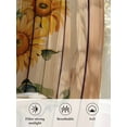 thumbnail image 6 of Sheer Curtains 45 inches Long, Country Sunflowers Vintage Wood Grain Texture Farmhouse Light Filtering Sheer Window Curtains Rod Pocket Voile Drapes for Bedroom Living Room, 52"W x 45"L 2 Panels, 6 of 7