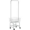 thumbnail image 2 of Wire Commercial Rolling Laundry Cart Bulter Garment Rack,Laundry Butler Storage Rack,w/Hanging Drying Rack Wash Basket/Bag Mesh Collapsible Racks on Wheels, 2 of 5