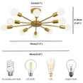 thumbnail image 6 of Semi Flush Mount Ceiling Light,10-Light E26 Base Modern Black Sputnik Chandelier,Industrial Ceiling Lamp Fixture for Kitchen Farmhouse Living Room Dining Room (Bulbs Not Included), 6 of 6