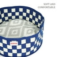 thumbnail image 2 of SUSSEXHOME Pets 15.75 x 15.75 x 6.7 Inches Round High Wall Cozy Cat Bed with Pillow for Cats and Small Dogs - Decorative Non-Slip Bolster Inner Cushion Calming Bed - Blue, 2 of 8