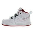 thumbnail image 4 of Jordan 1 Mid BT Toddler Shoes White/Gym Red/Black 640735-103 (6 M US), 4 of 6