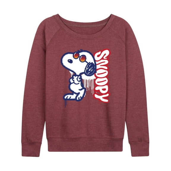 Peanuts - Graffiti Snoopy - Women's Lightweight French Terry Long Sleeve Shirt