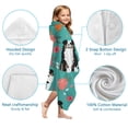 thumbnail image 7 of Australian Shepherd Dog and Flower Hooded Bath Towel，60"x35" for Ages 3 To 12 Kids, Quick Dry Lightweight Soft Microfiber Hood Beach Towel Cover Up for Kids, 7 of 7