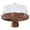 Brown, variant on Acacia Wood Cake Stand with Lid, 1 Pc Footed Round Cake Container, 11.81 Inch Ball Top Handle Covered Cake Stand, Durable Glass Dome Cover,Brown