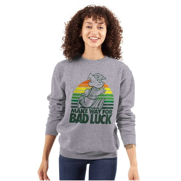 Vintage Cartoon Make Way For Bad Luck Sweatshirt for Men or Women Brisco Brands S