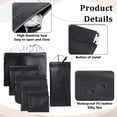 thumbnail image 4 of PH 6 Sizes Leather Squeeze Coin Purse 6pcs Black Change Holder Mini Coin Pouch Jewelry Pouch Sunglasses Pouch Jewelry Ring Pouch Travel Bag for Men/Women Wedding Anniversary Christmas Black, 4 of 6