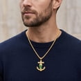 thumbnail image 2 of TANGPOET Saint St Jude Necklace for Men Women 925 Sterling Silver Anchor Deisign San Judas Necklace Men Jewerly, 2 of 3