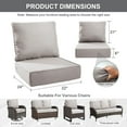 thumbnail image 4 of Bellefurn Luxury Outdoor Deep Seat Cushion 22 X 24 X 6 inch for Patio Furniture,Outdoor Sofa Cushions Chairs Cushions,Waterproof & Fade Resistant Patio Furniture Cushions for Wicker Chair,Couch, 4 of 11