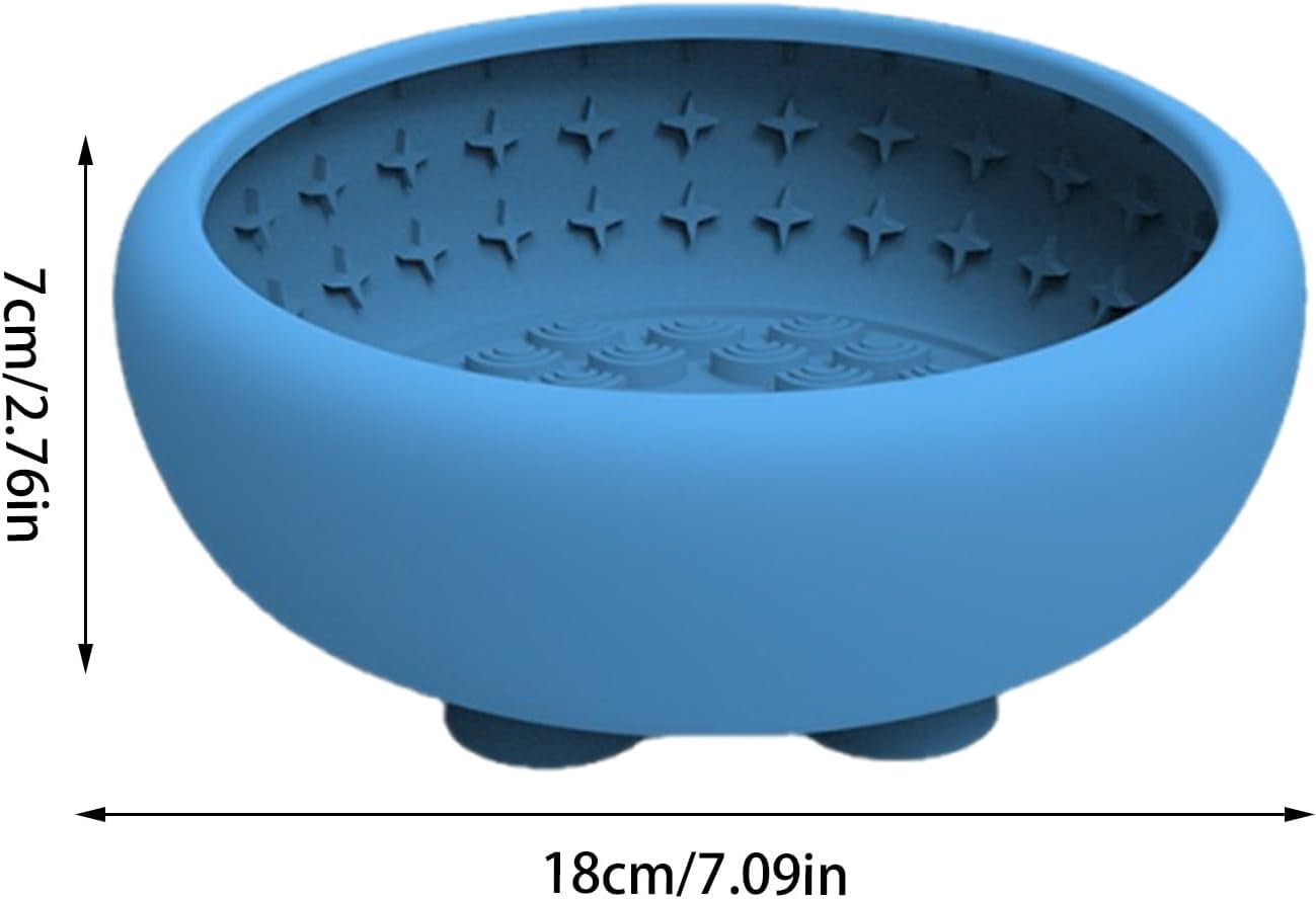 Silicone Slow Feed Licking Bowl, Anti-Choke, Suction Cup Base, Non-Slip, Easy Clean, for Dogs Cats