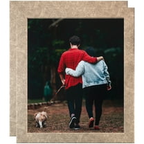 ArtToFrames 14" x 14" Silver Picture Frame, 14x14 inch Silver MDF Poster Frame (WOM-4642), 2 Pack