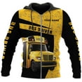 thumbnail image 4 of Personalized School Bus Driver Hoodie Yellow Bus Driver Hoodies School Bus Driver Sweaters Shirts Men & Women (Hoodie, S), 4 of 7