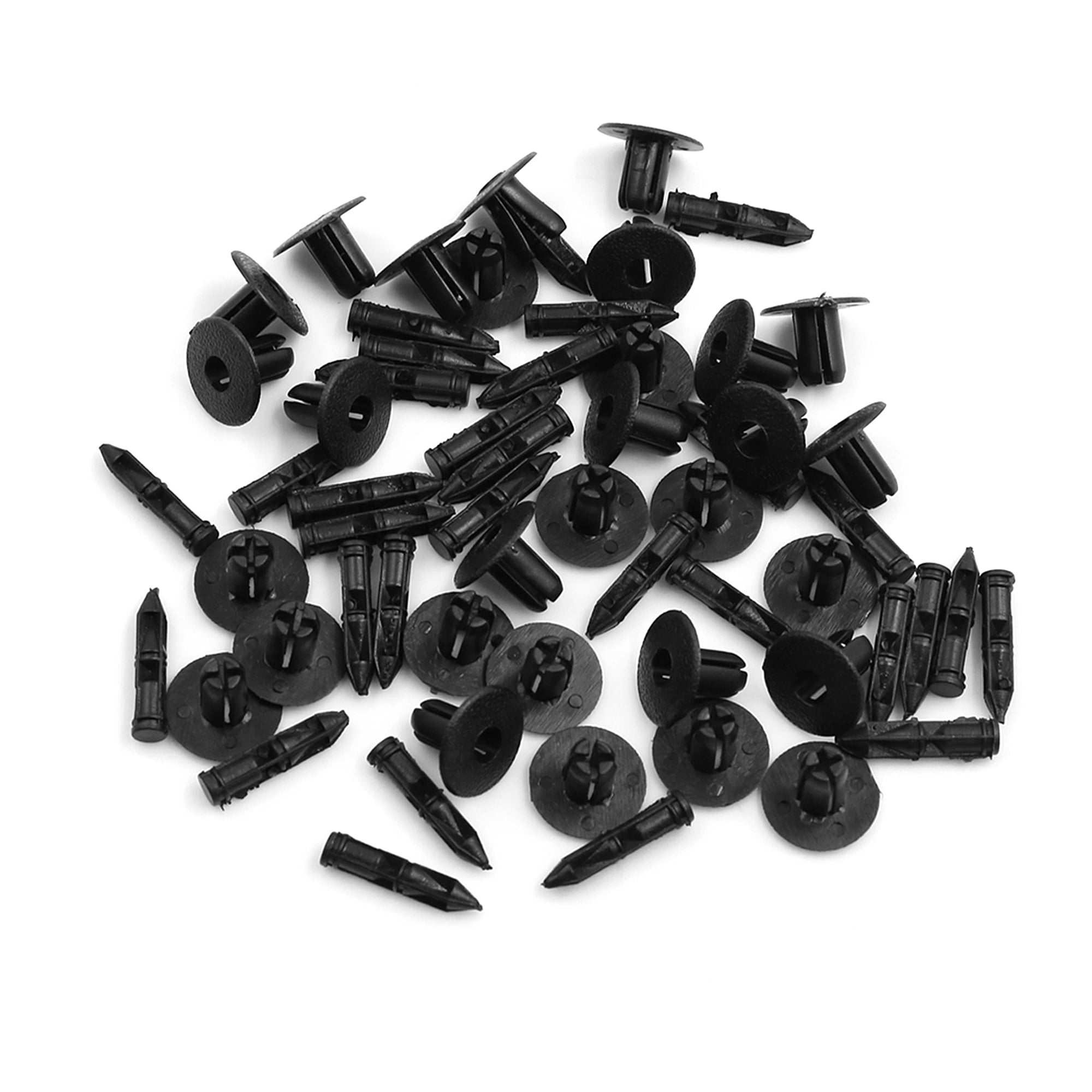 30pcs 17.4x24MM Black Universal Plastic Rivets Buckle for Vehicle