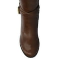 thumbnail image 5 of Journee Womens Avalonn Buckle Strap Knee High Stacked Heel Inside Zipper Comfort Dress Boots, 5 of 9