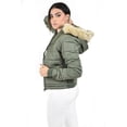 thumbnail image 2 of Chamarra acolchada con capucha Roman Fashion /Juvenil, 7504 (Verde militar) verde oscuro EG, 2 of 5