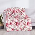 thumbnail image 3 of Fotbe Rose Flowers Manta de Franela con Estampado, Manta Ultrasuave para Cama, Sofá, Auto, Hipoalergénica y Antibolitas-60"x50", 3 of 6