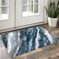 thumbnail image 3 of KUETH Doormat 2x3 Machine Washable Entryway Rugs Distressed Medallion Vintage Print Blue Throw Rug for Bedroom Living Room Aesthetic, Non Slip Carpet with Gripper, 3 of 9
