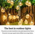thumbnail image 4 of Light Ball Solar 100LM String Light Impermeable Decoración Lámpara Cadena, Blanco cálido, 1.8cm, Solar 2 Modos, 5m, 20LED Methold HA006260-01, 4 of 7