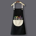 thumbnail image 2 of ZACPNCV Kids Apron Adjustable Children Chef Art Smock with Pocket for Girl Boy Activity Black 6-8 Years, 2 of 4