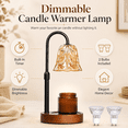 thumbnail image 2 of PKALQ Candle Warmer Lamp with Timer Dimmable, Birthday Gifts for Women Mom, House Warming Gifts New Home Decor, Wax Melt Warmer for Jar Candles with 2 Bulbs, 2 of 9