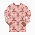 thumbnail image 5 of sdbrld Kids Girl Christmas Pajamas Set Shirts and Pants Jammies Xmas Matching Pjs Outfits Sizes 5-6 Years, 5 of 9