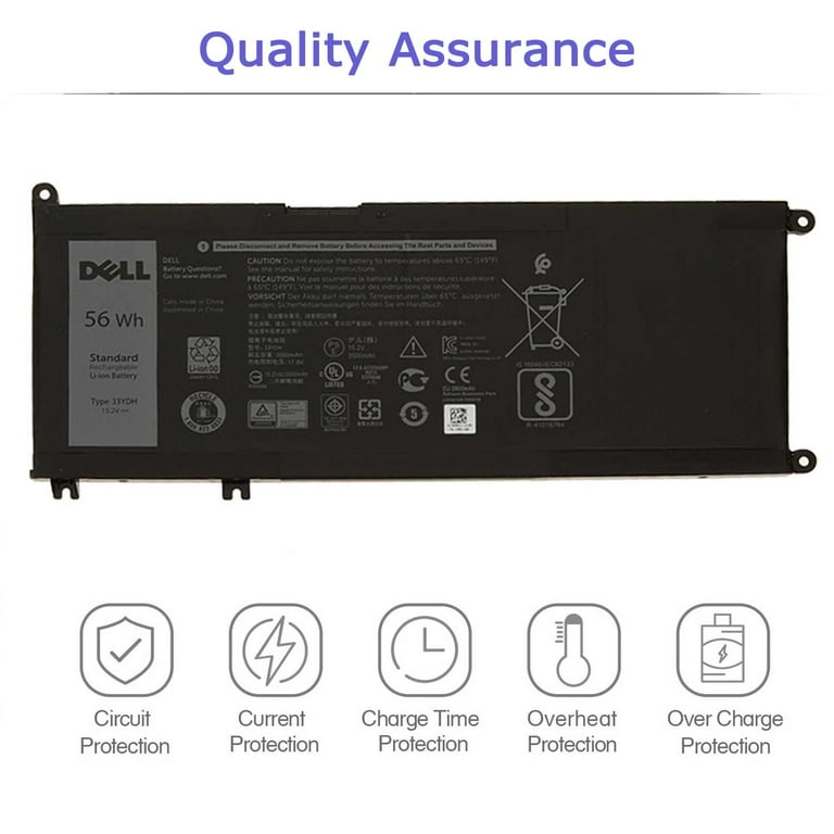 DELL 33YDH 56Wh 4-Cell Laptop Battery for Dell Inspiron 15 7577