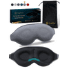 ComfiTime 3D Sleep Mask - 100% Blackout Eye Mask for Sleeping, Eye Covers for Men and Women, Contour Blindfold with Nose Baffle, Soft & Lightweight, Latex-Free
