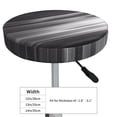 thumbnail image 4 of Balery Monochrome Abstract Lines Round Bar Stool Seat Covers Velvet Fabric Adjustable Protects from Scratches and Stains for 14-17 Inch Chair-12 inch, 4 of 7