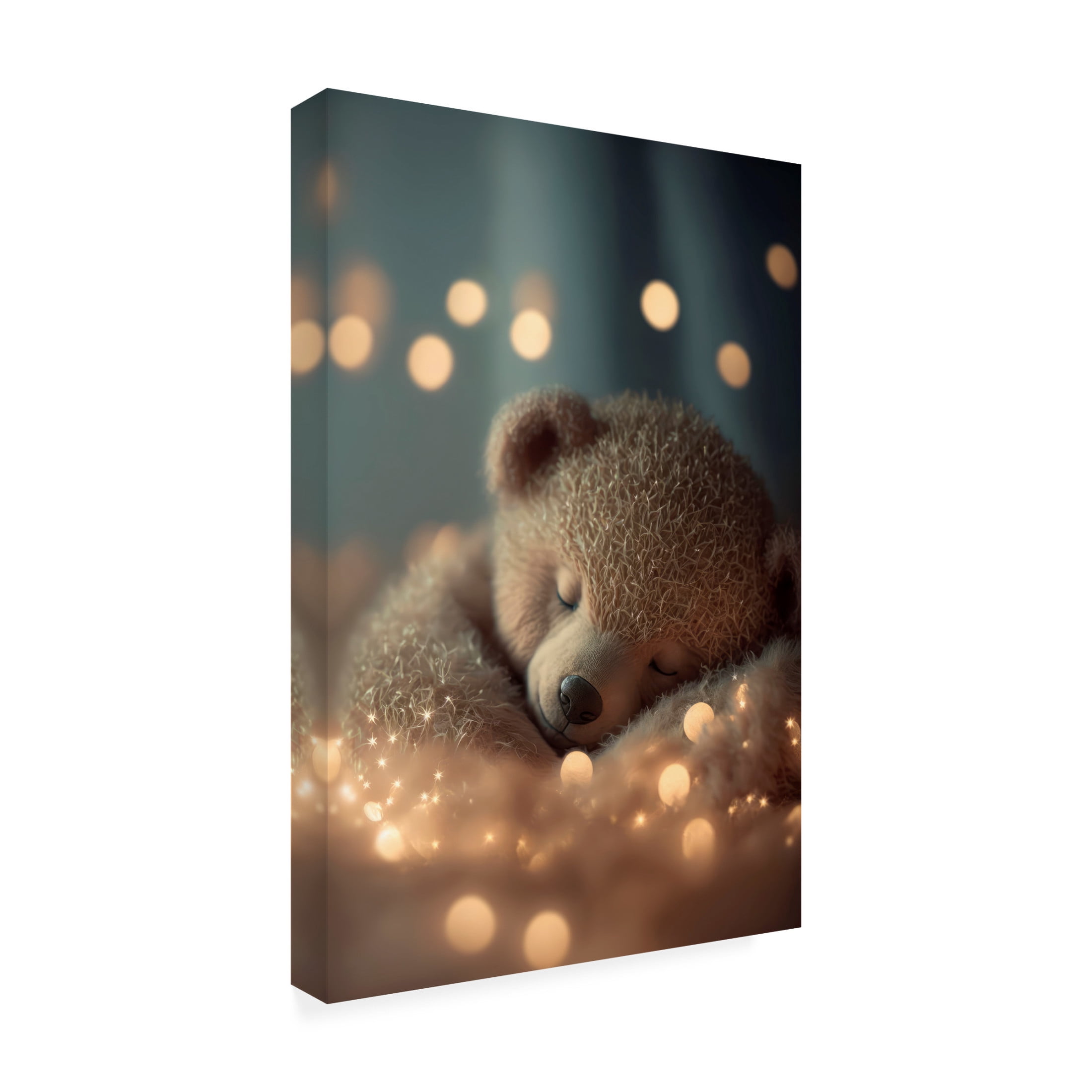 Canvas Wall Art - Treechild 'My Sleeping Teddy' Wall Art for Living Room, Bedroom, or Office D?cor by Trademark Fine Art - 12 x 19 Inches