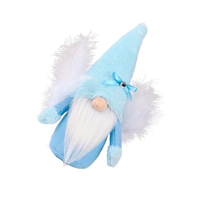 Naiovety Muñeco de gnomo de Navidad, decoración de de vacaciones artificiales, adornos enanos de estilo bonito, juguete de Navidad, suministros Kits de decoración para fiestas Azul Naiovety HA043011-01