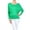 Lime Green, variant on Women's Trendy style dolman sleeves solid tunic top
