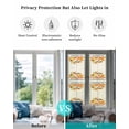 thumbnail image 4 of Window Privacy Film Vintage Thanksgiving Stained Glass Window Film Decorative Sun Block Window Cover Orange Pumpkins Rustic Fall Window Clings Static Adhesive Sticker for Bathroom 17.7"x78.7", 4 of 7