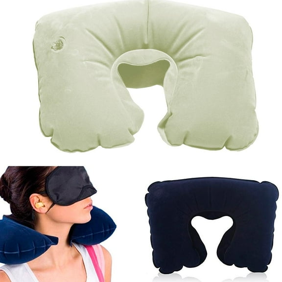 Hawk Inflatable Travel Pillow Neck Air Cushion U Rest Compact Plane Spa Car New Soft