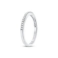 thumbnail image 3 of FB Jewels 10kt White Gold Womens Round Diamond Single Row Stackable Band Ring 1/8 Cttw Size 5, 3 of 4