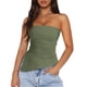 thumbnail image 1 of Top Bandeau PRETTYGARDEN Mujer Verano 2025 Sin Tirantes Verde Salvia, 1 of 7