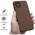 thumbnail image 3 of iPhone 11 Case,Ultra Slim Fit iPhone Case Liquid Silicone Gel Cover with Full Body Protection Anti-Scratch Shockproof Case Compatible with iPhone 11 (Chocolate), 3 of 14