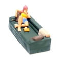 thumbnail image 1 of 1:64 Figura Acurrucada en El Sofá Muñeca de Resina Pintada a Mano Personas Pequeñas para El Diseño de La Escena de La Calle Tren, 1 of 9