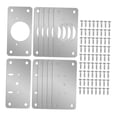 thumbnail image 3 of 12 placas de reparación de bisagras, herrajes de acero inoxidable, kit de reparación de bisagras instalable con tornillo para muebles, gabinetes y ven, 3 of 9